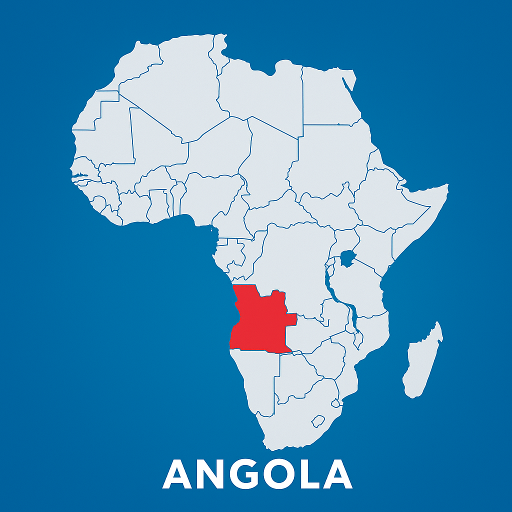 Angola on Map